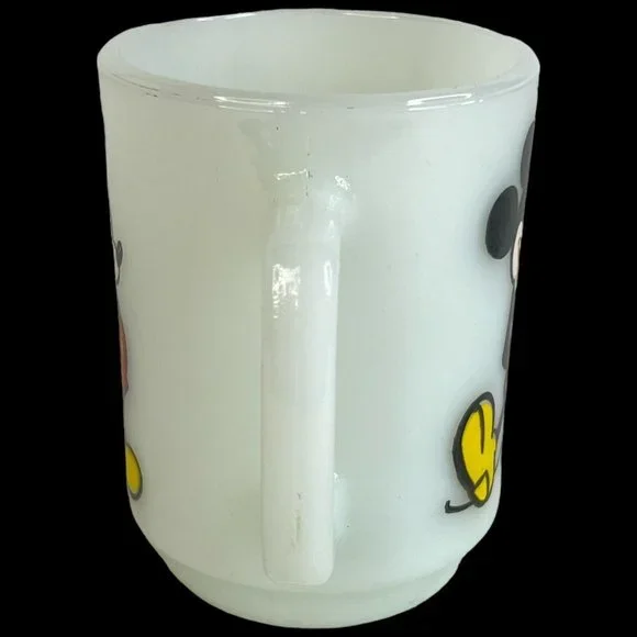 Mickey Mouse Milk Glass Mug Walt Disney PEPSI Collector Series Anchor Hocking - Picture 9 of 9